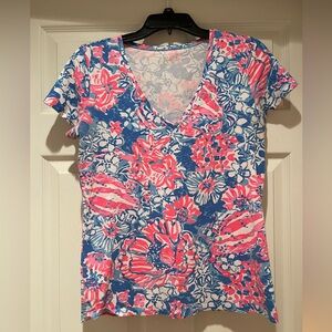 Lilly Pulitzer Floral V-Neck Women’s Top